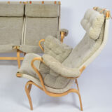 Bruno Mathssons Pernilla Settee avec la chaise de correspondance, Suède, années 1970