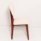 Beech wood armchair in cherry colour with cream boucle fabric - 20th century, Europe, 1960.