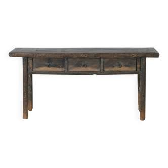 Taian - Antique Chinese elm console with drawers no. 1