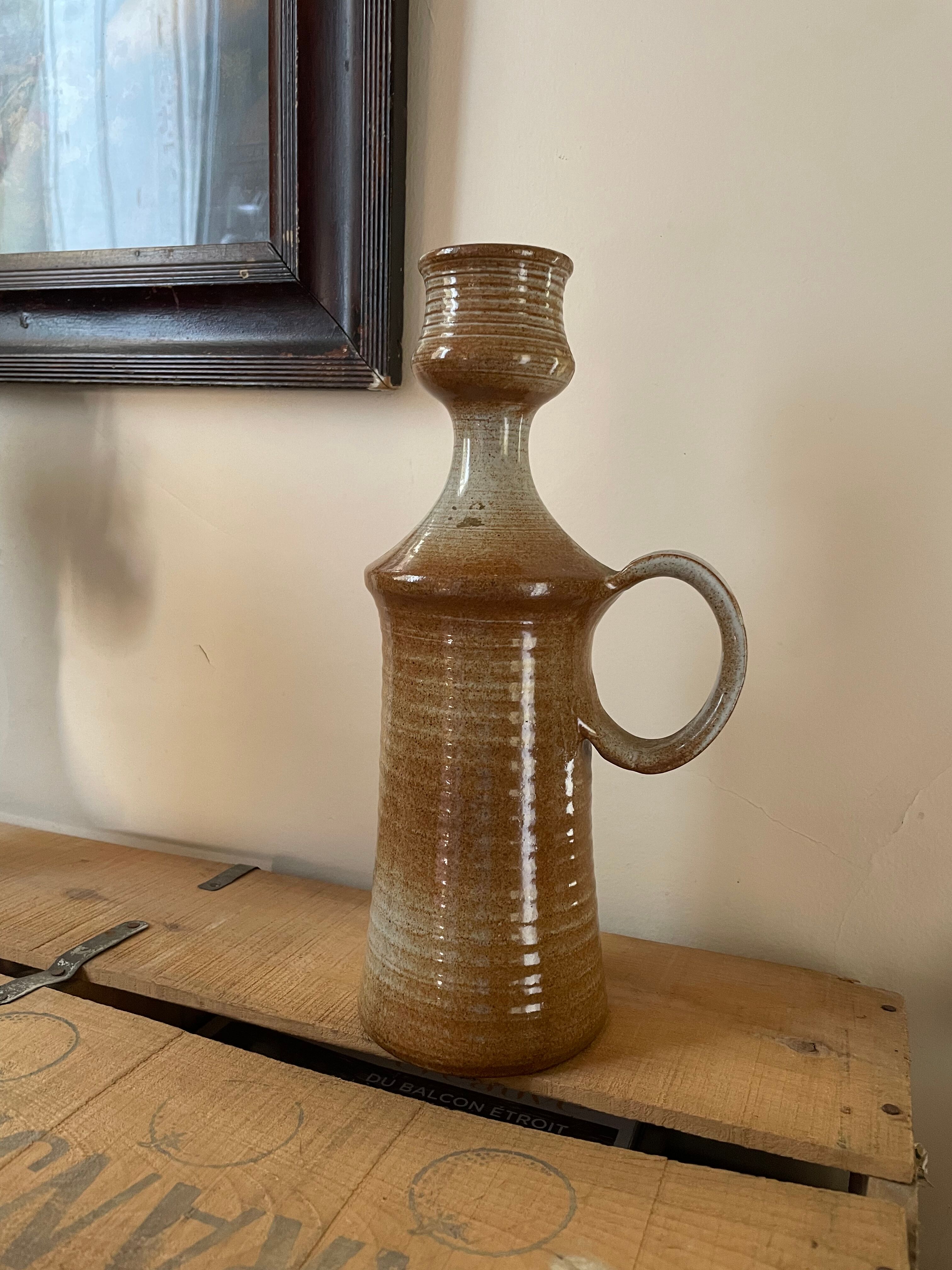 Signed sandstone decanter
