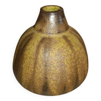 Vase brutaliste en céramique Gerhard Liebenthron West Germany