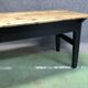 Farm table early twentieth, black matt base