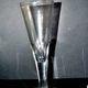 Portieux? Set of 10 cut glass champagne flutes from 1900 bistro.