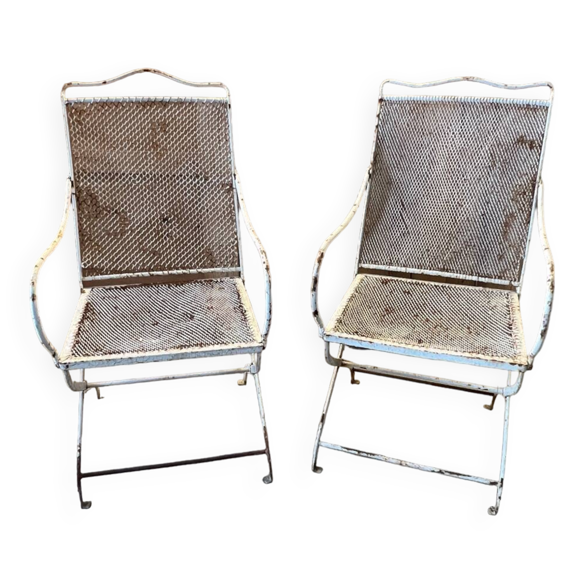 19th century garden armchairs