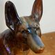 Iridescent ceramic wolf dog, Hubert Béquet
