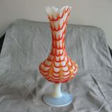 Crystal or opaline foot pitcher murano opalescent glass fair