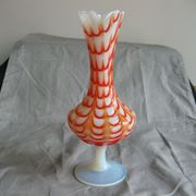 Crystal or opaline foot pitcher murano opalescent glass fair