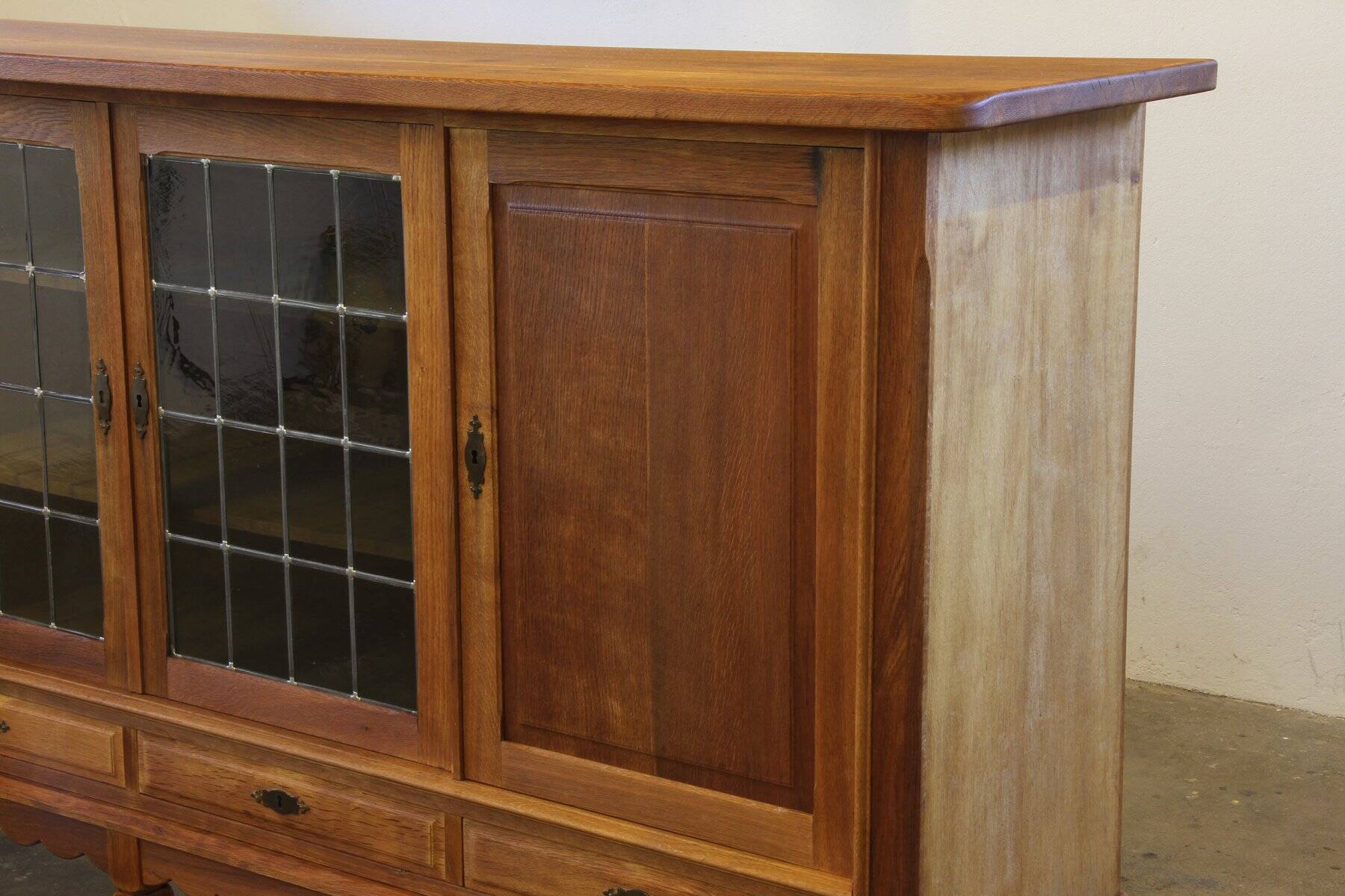 Danish modern oak cabinet in the style of Henning Kjærnulf, 1960s