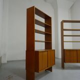 Pair of modernist Scandinavian libraries in teak, Sweden 1960