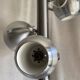 Chrome metal eye ball lustre Space Age