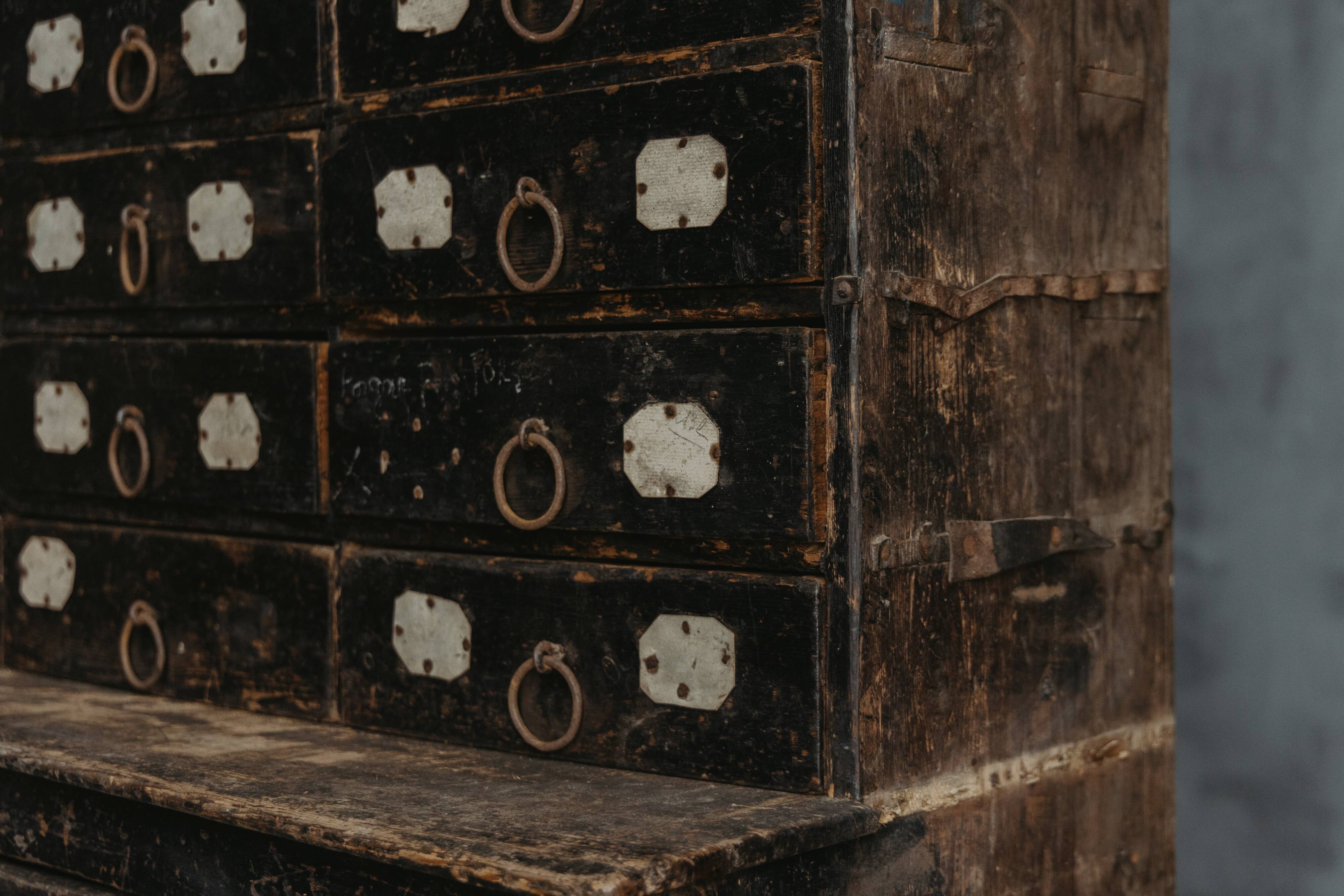 Travail Populaire Apothecary Cabinet, France, 19th Century