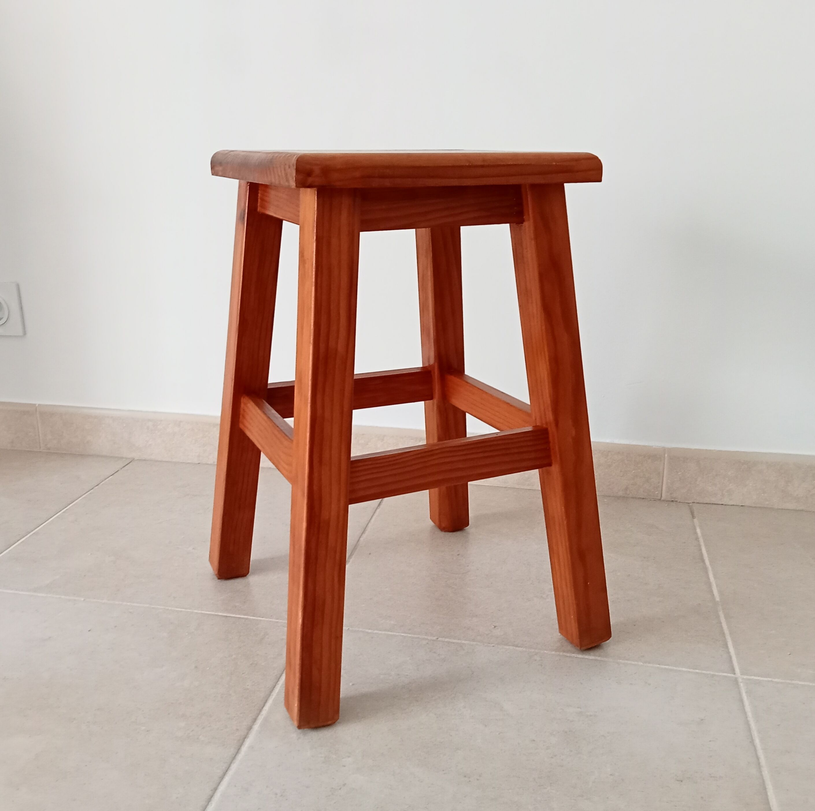 Vintage solid wood stool