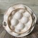 6 glazed ceramic snail plates