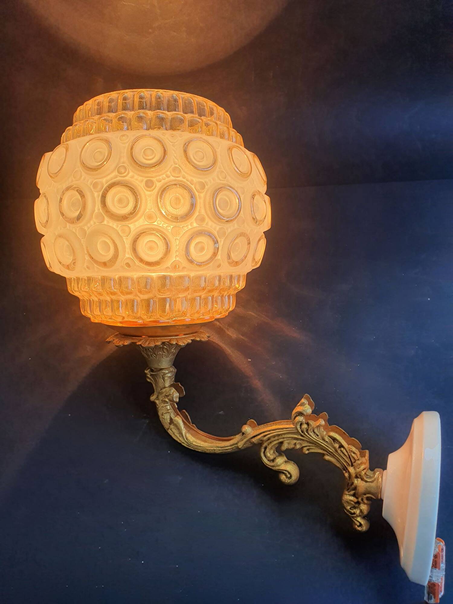 Large vintage wall sconces pair