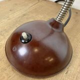 Vintage Brown Bakelite Gooseneck Table Lamp, 1950s