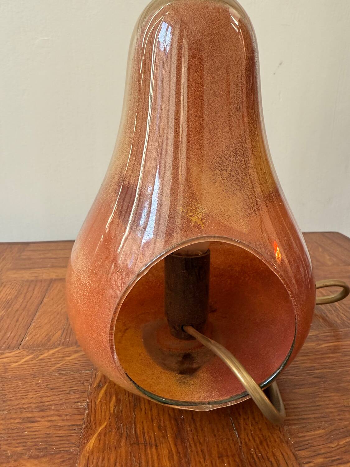 Lampe en verre en forme de poire