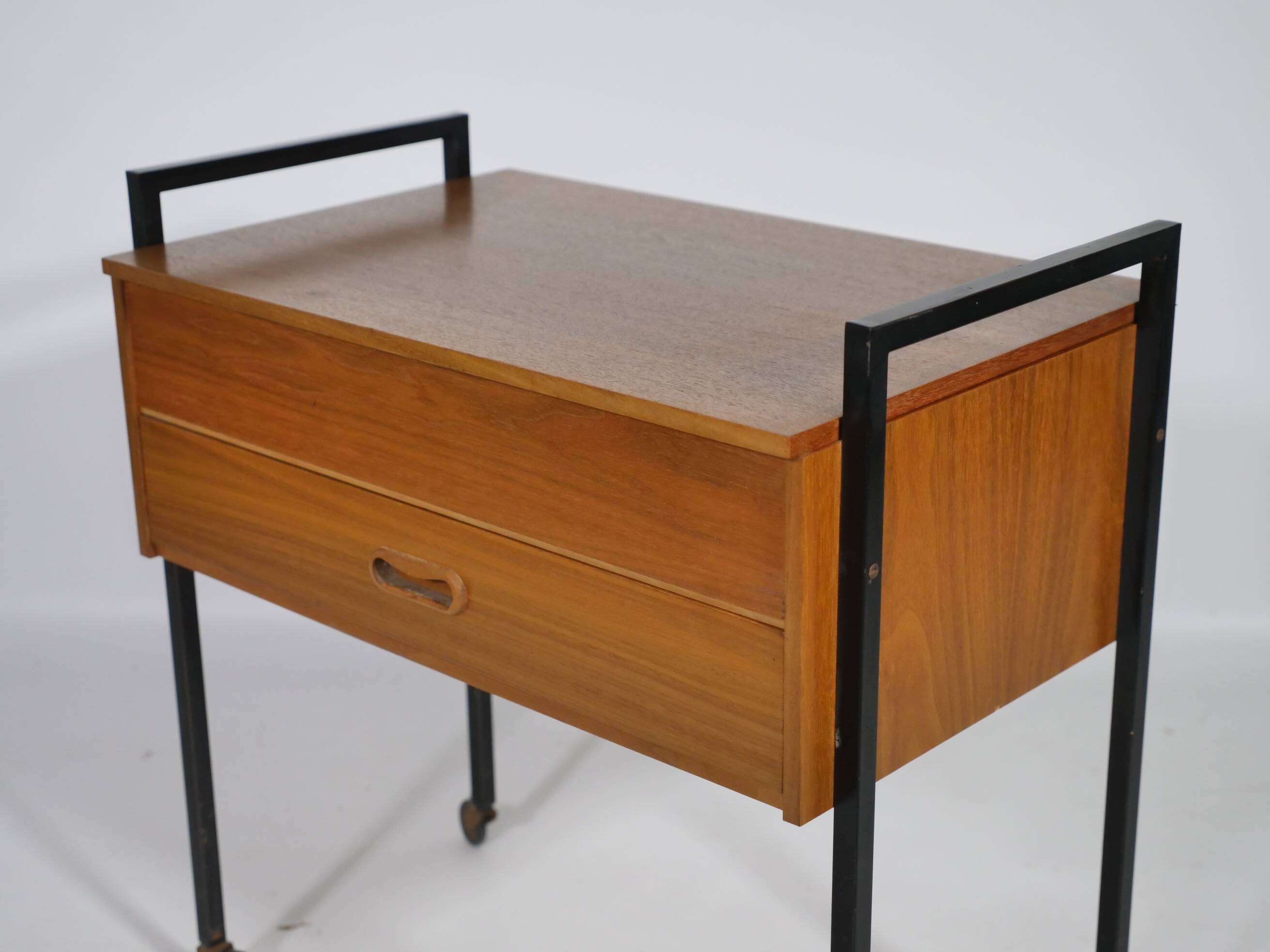 1960s Teak Chest of Drawers Roll Sewing Box