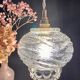 Vintage molded glass globe pendant light