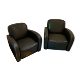 Two leather armchairs