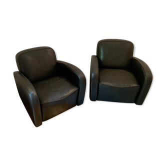Two leather armchairs