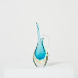 Set of two vases Sommerso glass of Murano 1970