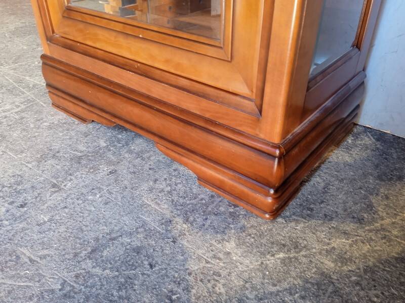 Louis Philippe cherry wood display case 180 cm