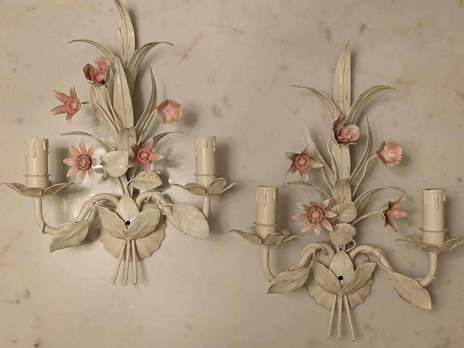 Shabby chic wall lights