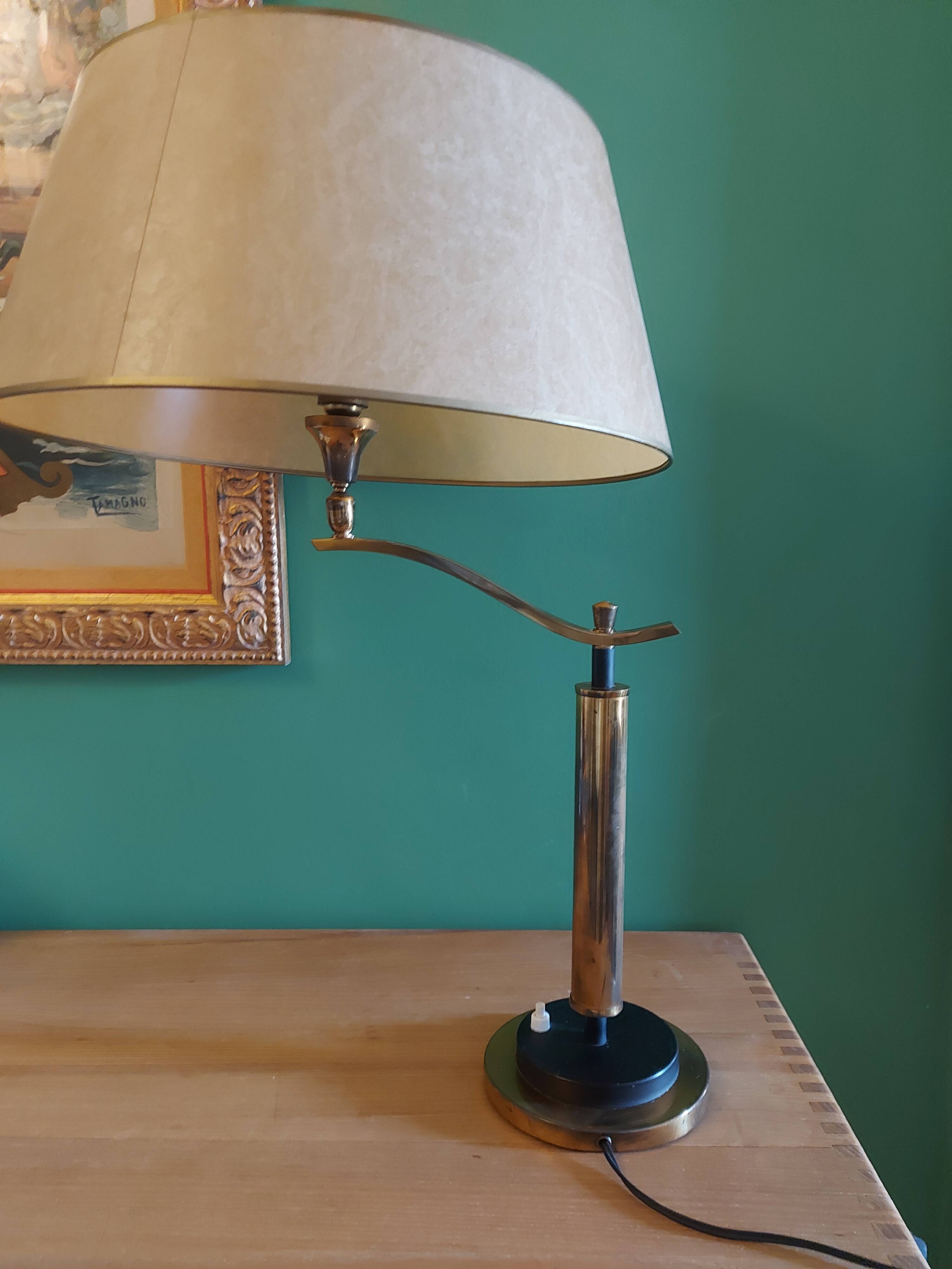 Brass lamp 30's Jules Leleu