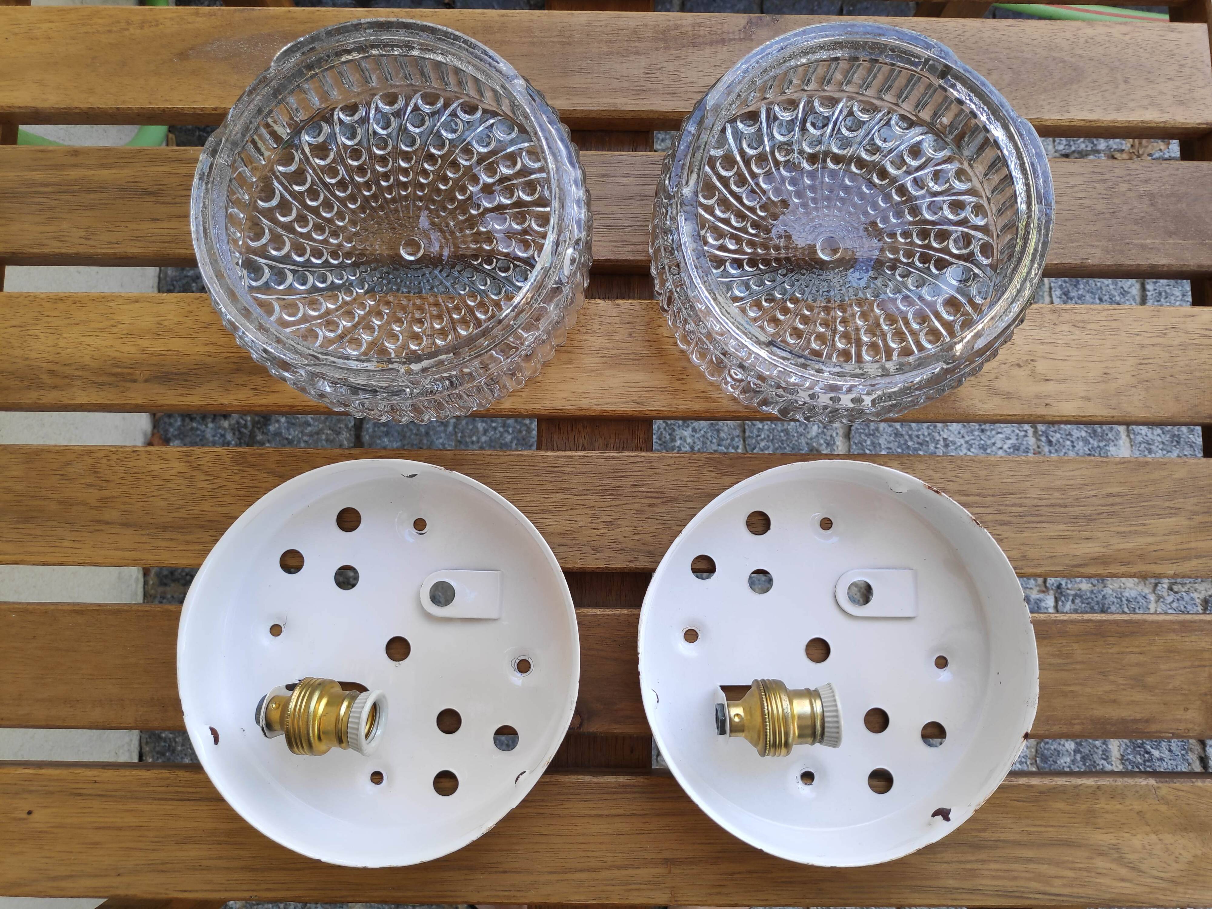 Set of 2 ceiling lights with a small bubble effect (L-0231)