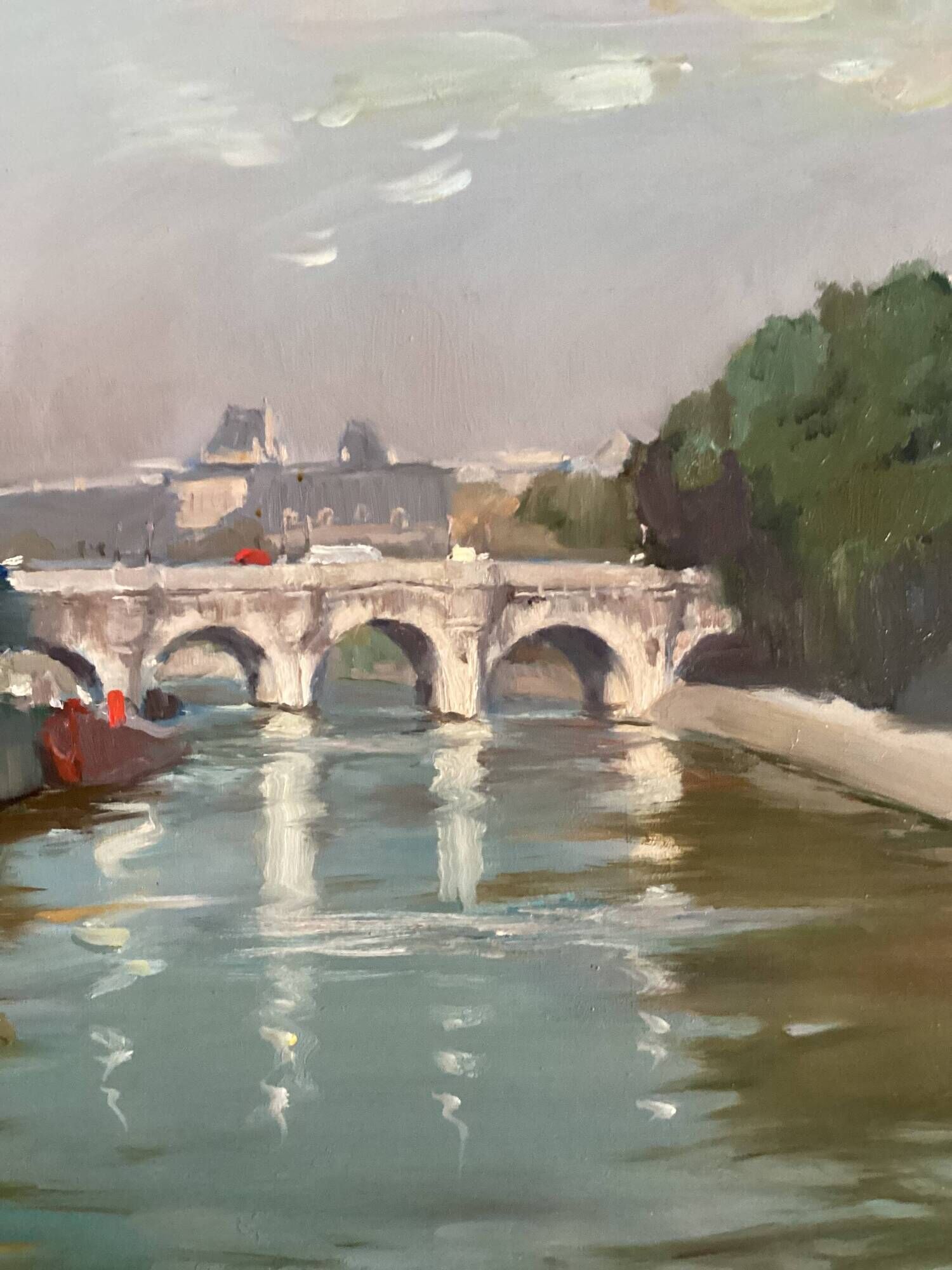 Painting signed Oil on canvas circa 1989 dimension: height -67cm- Length -73 cm-