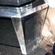Table-basse en verre et plexiglas altuglas design David Lange 1980