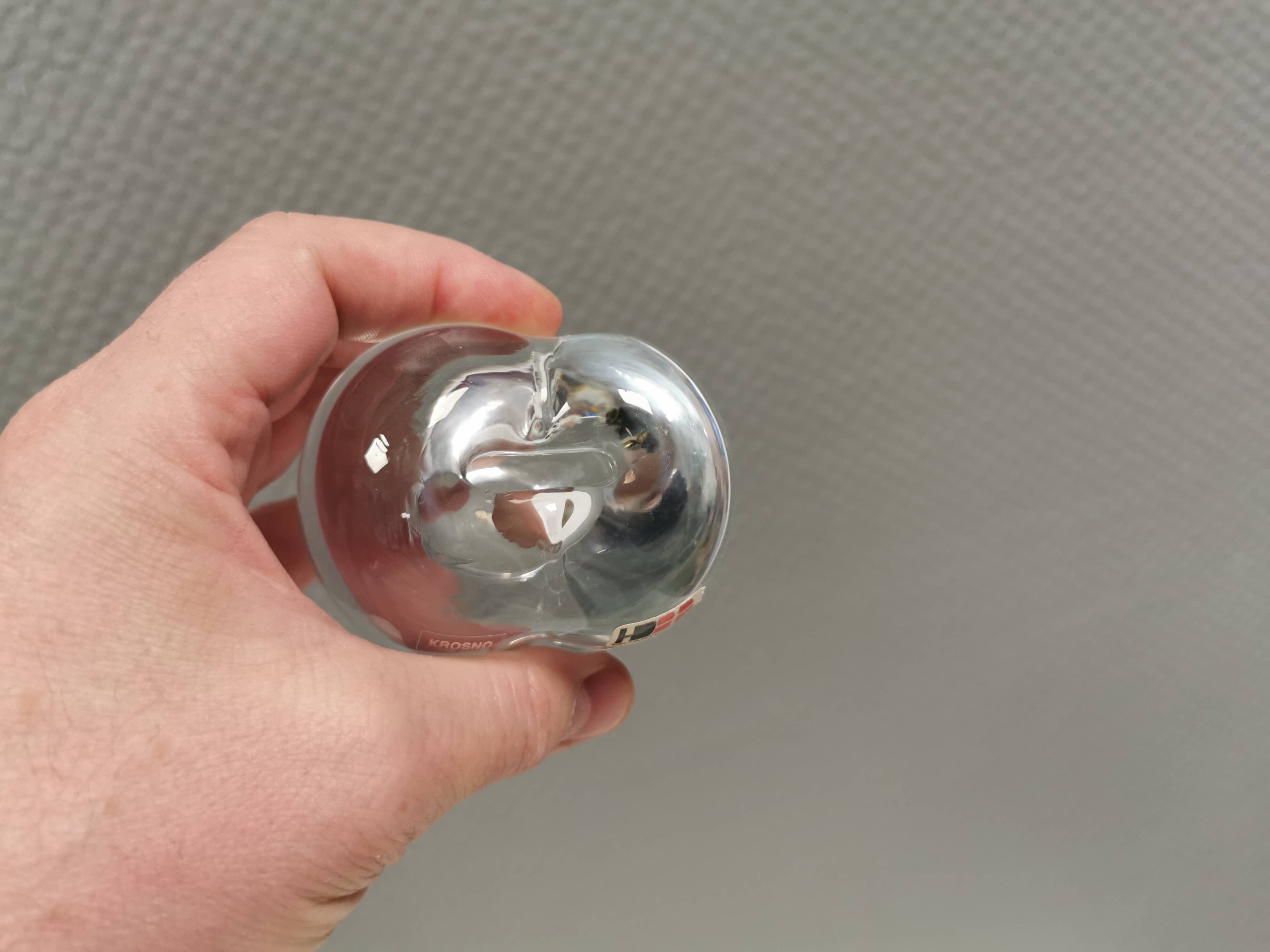 Small lovely glass vase from Polish Krosno glass, 1980s.