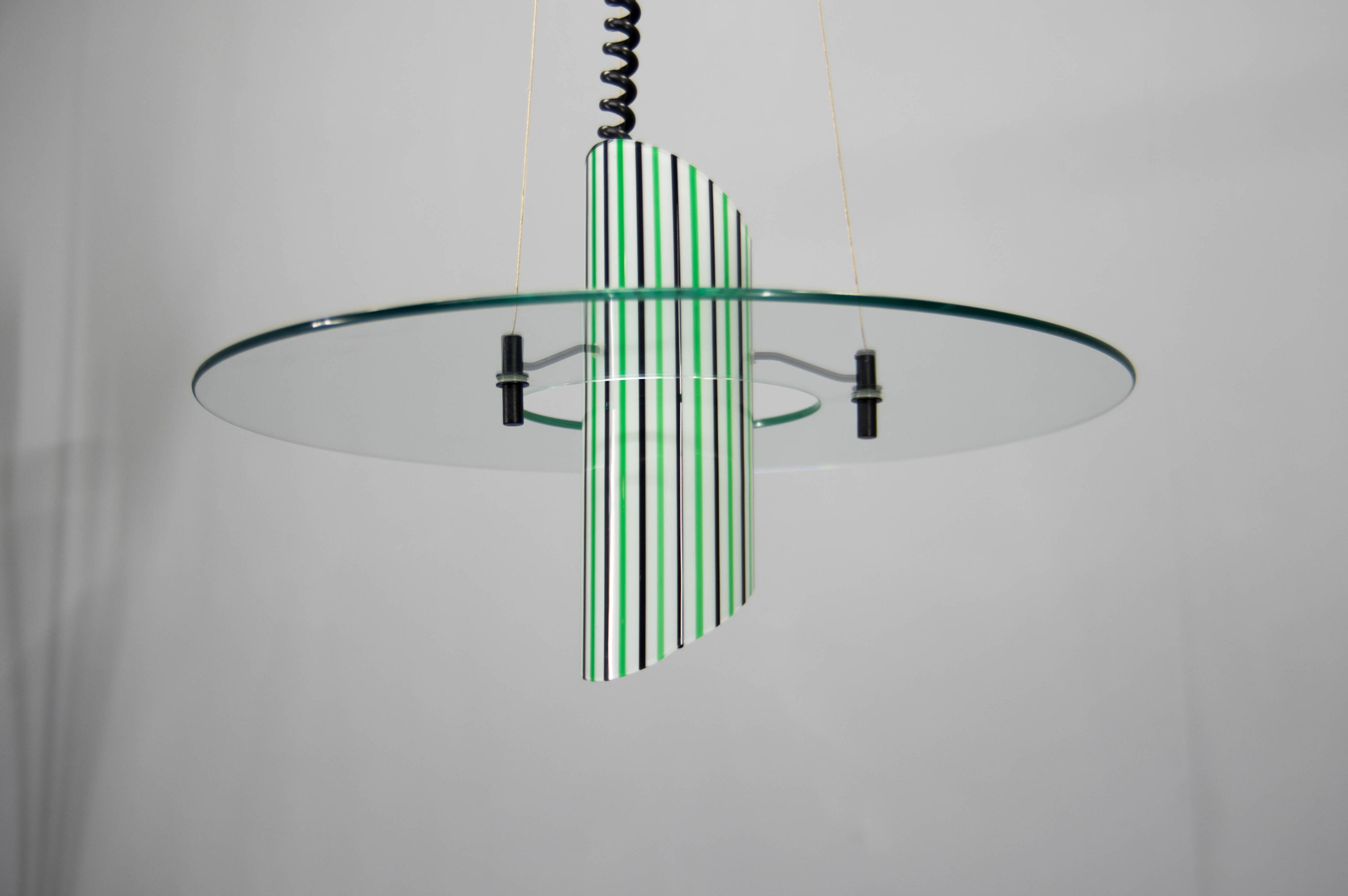 Italian Glass Chandelier, 1980s