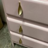 Vintage 1960 pink restored chest of drawers