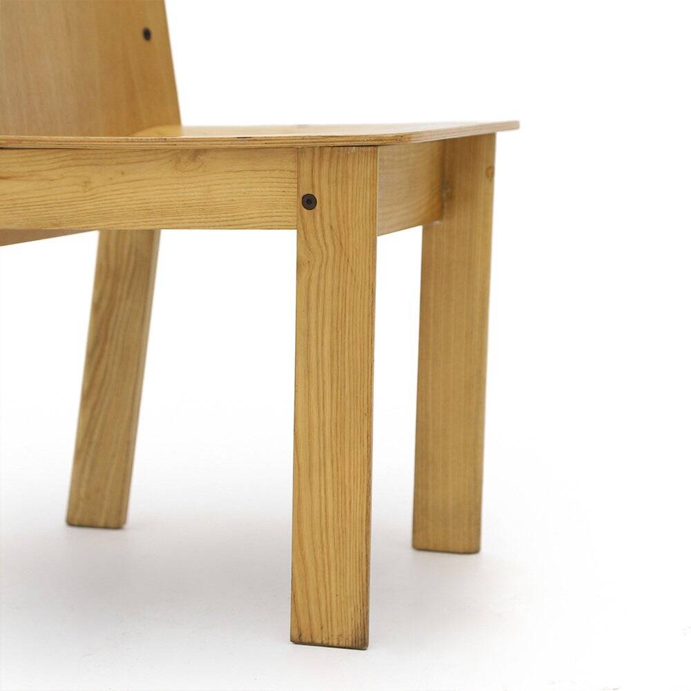 Wooden chair by Luca Meda for Longoni, 1970s
