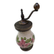 Vintage painted ceramic and wood pepper mill – Brand M – Decor