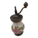 Vintage painted ceramic and wood pepper mill – Brand M – Decor