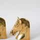 Pair of gilt brass bookends, Horse model, 1950