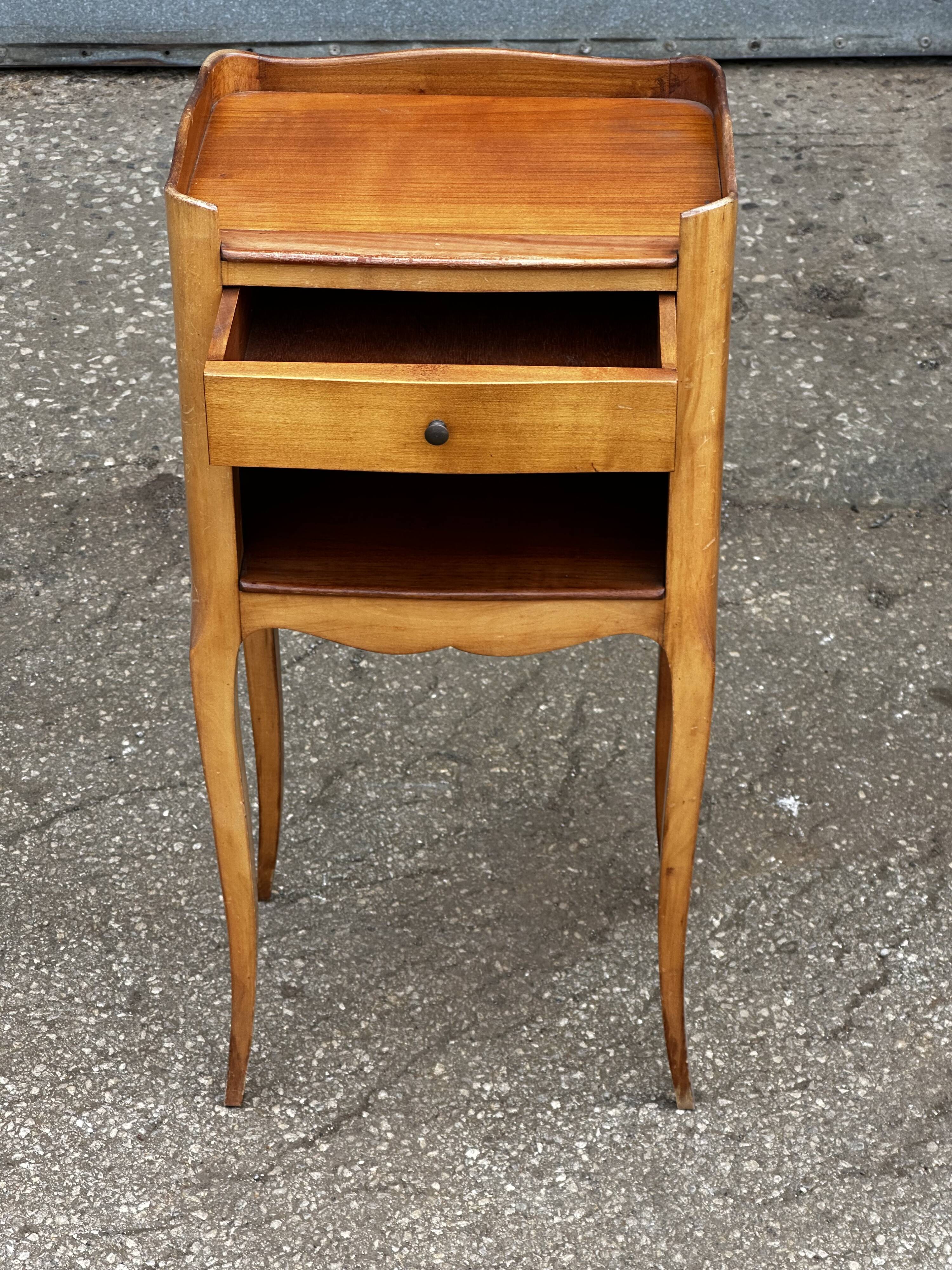 Pair of Louis XV style cherrywood bedside tables