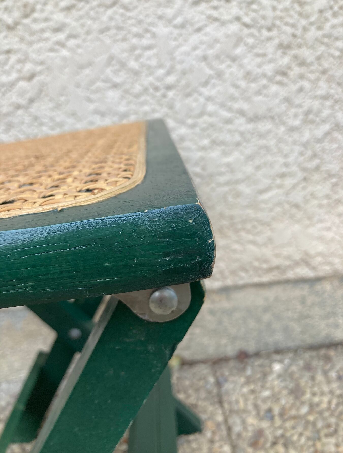 Folding stool in vintage canning