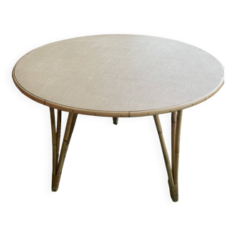 Table rotin vintage