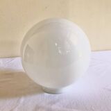 Vintage white opaline globe suspension