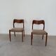 Paire de chaises Niels Otto Moller 71 scandinave