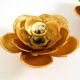 Two beautiful, large, gilt wall lamps, "Water Lily," Italy, 1960s