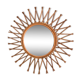 Old rattan mirror