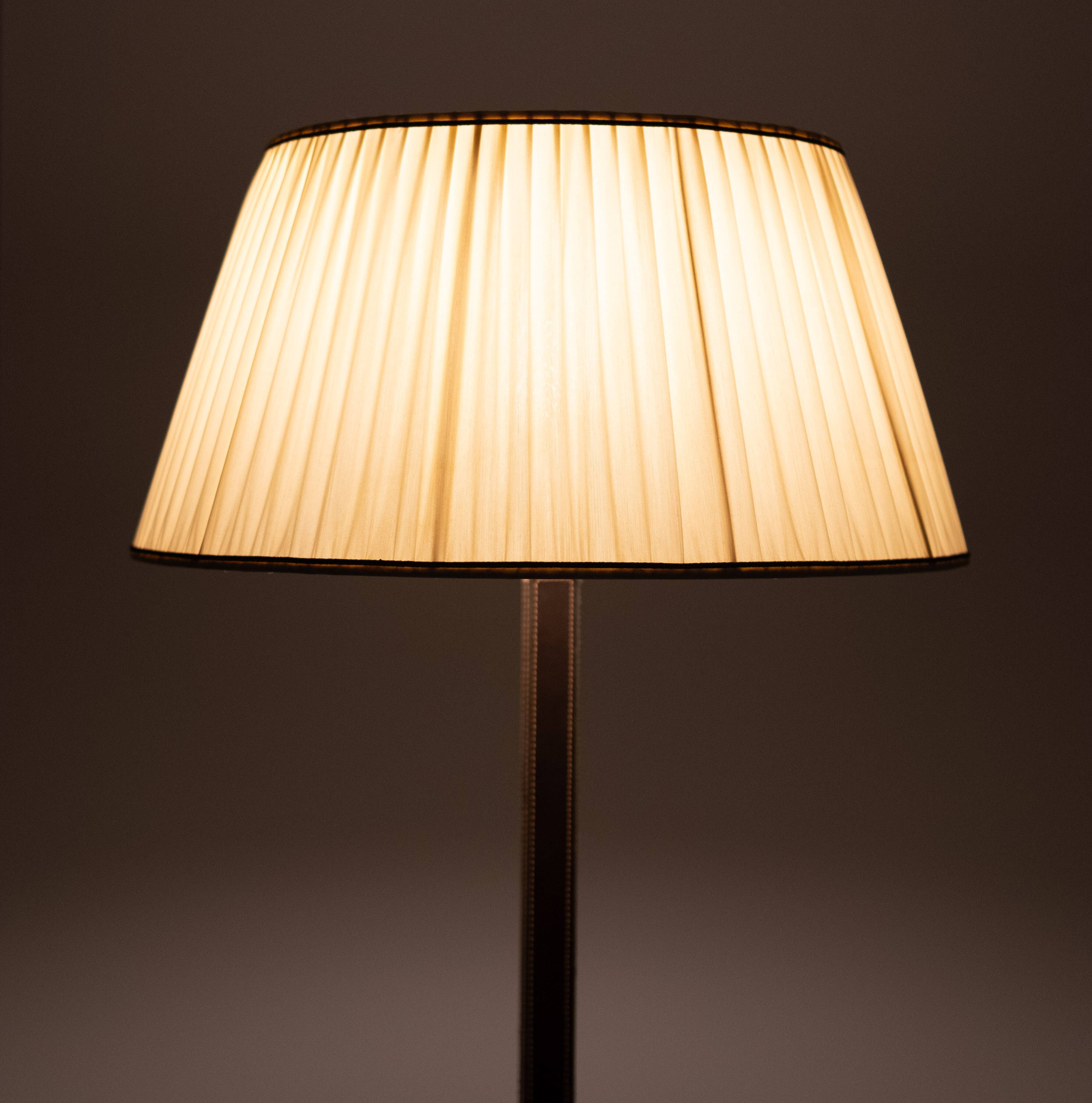 Stich Leather Floor lamp manufactured by SCE France