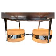 Unique big chrome Bauhaus flushmount / pendant, 1930s