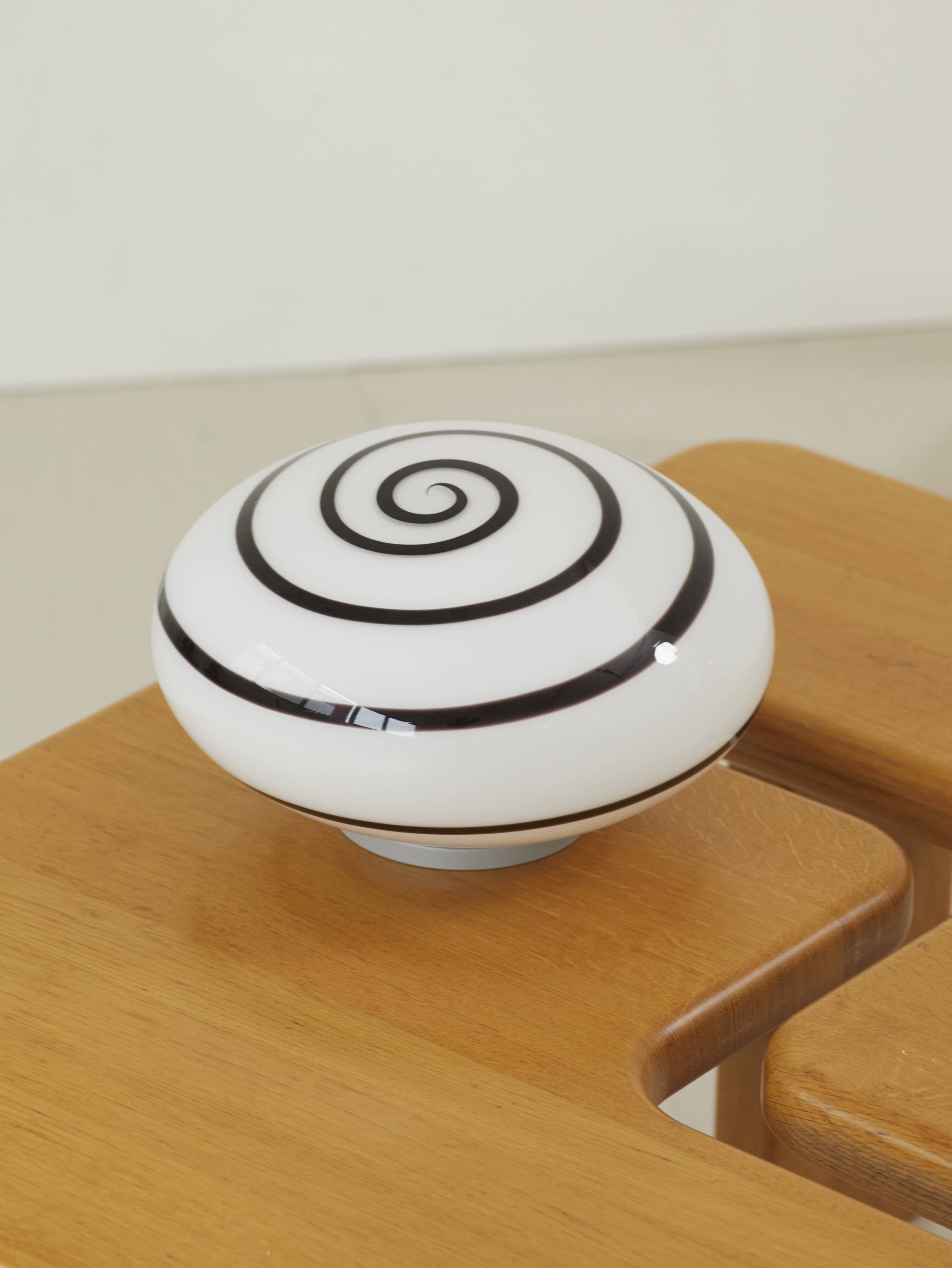 Glass lamp Swirl Zebra by Eglo vintage 80s/90s