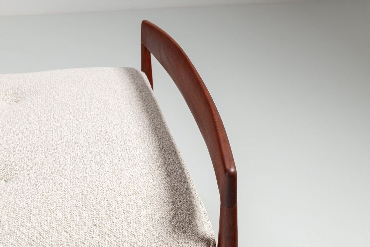 Scandinavian daybed in teak and cane Denmark 1960