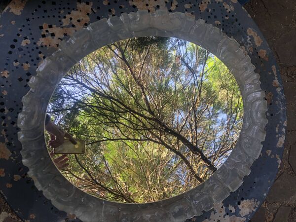 Miroir ovale rétro éclairé Egon Hillebrand années 60/70